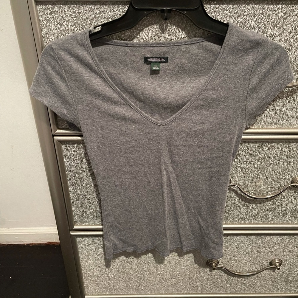 Grey shirt v neck
